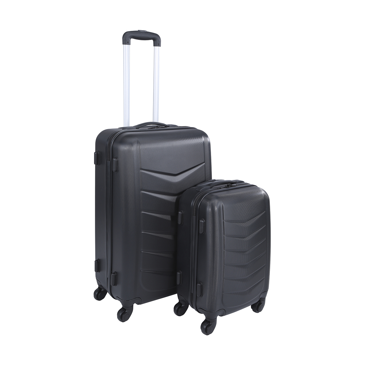 2Piece Hard Case Luggage Set Black Kmart