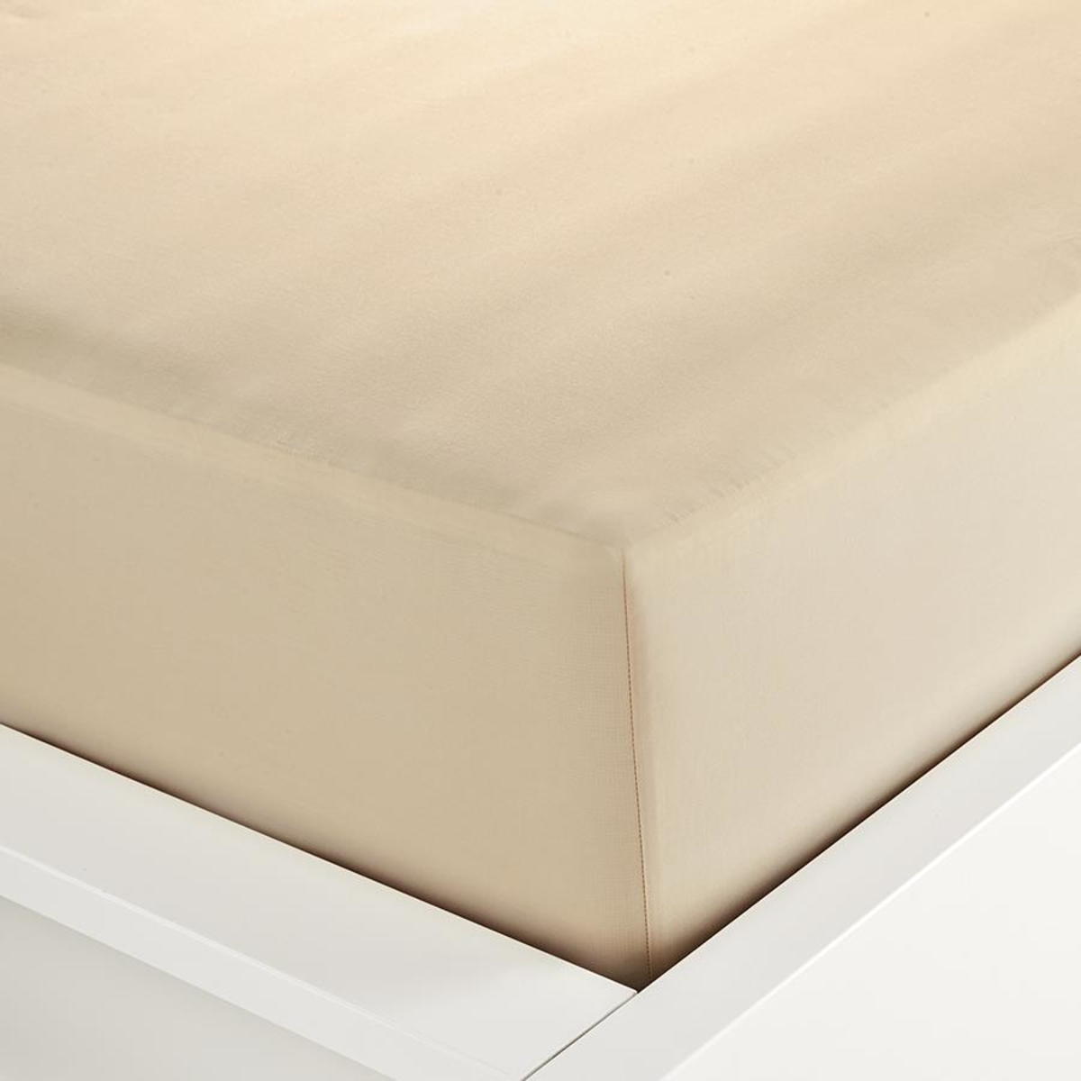 225Thread Count Fitted Sheet Queen Bed, Almond Kmart