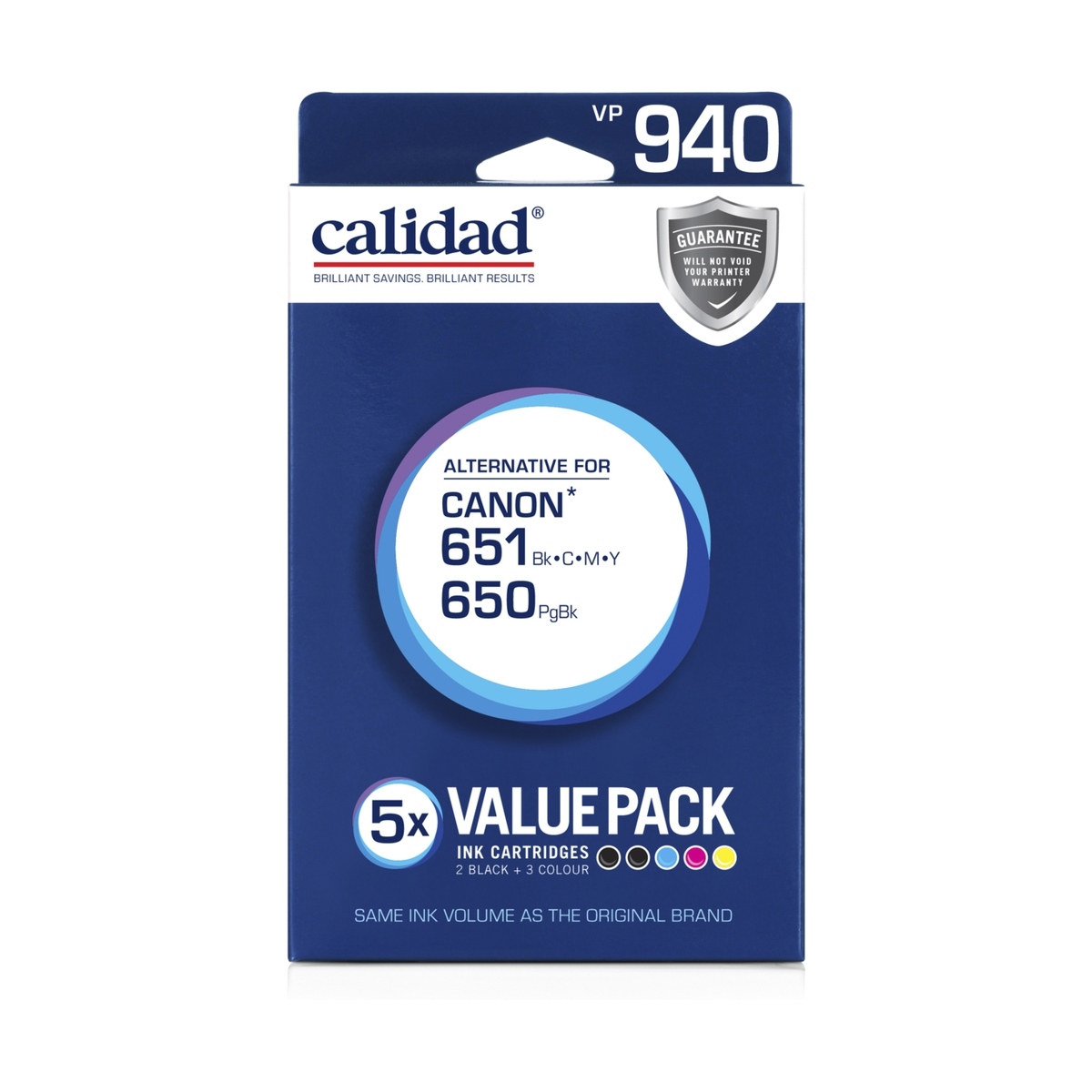 Calidad Canon 651 & 650 Ink Cartridges Set of 5 Kmart