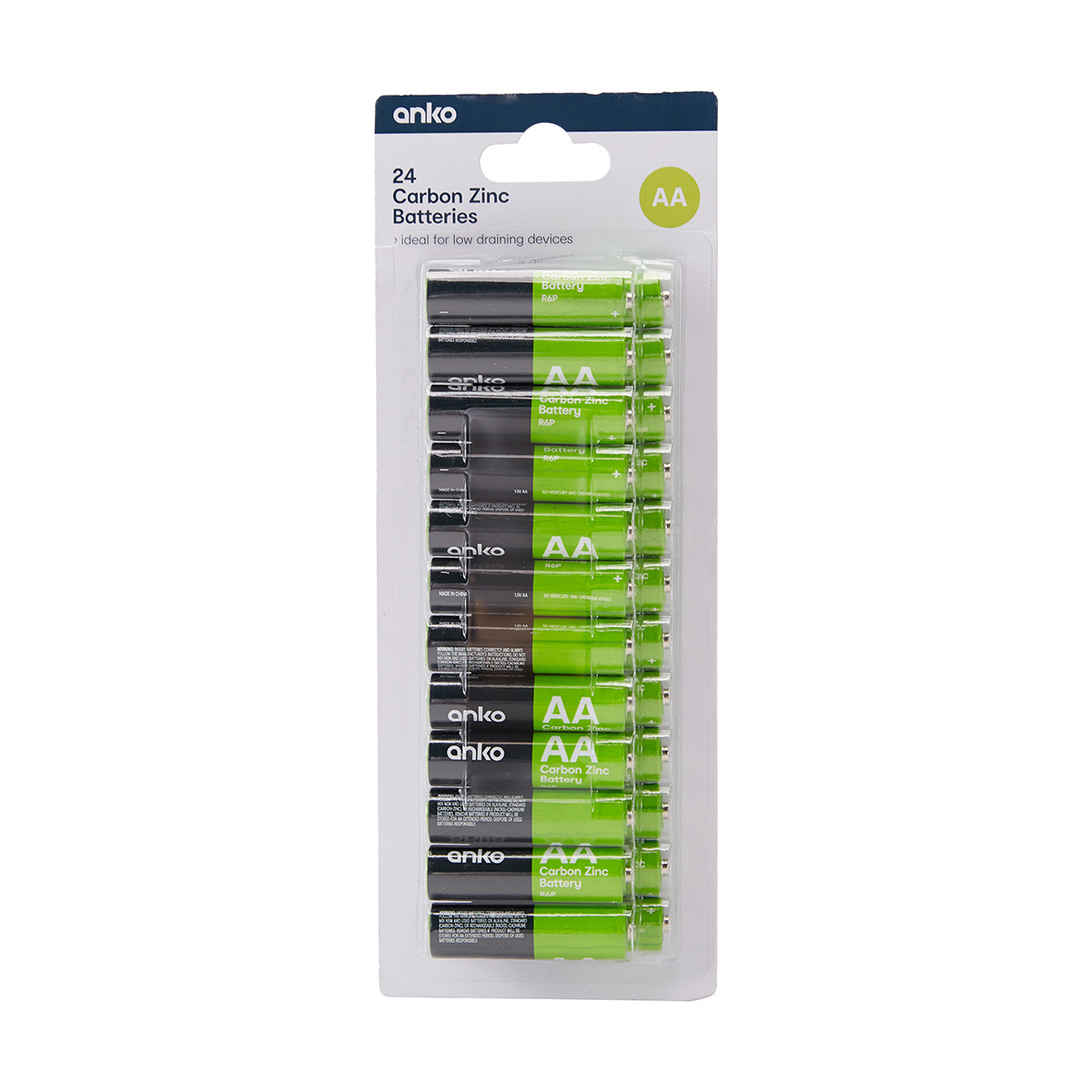 AA Carbon Zinc Batteries Pack of 24 Kmart