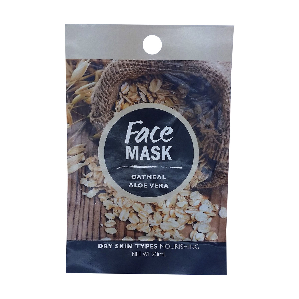 Face Mask Oatmeal and Aloe Vera, 20ml Kmart