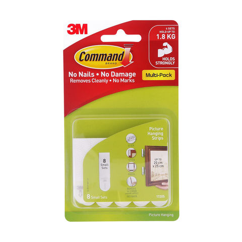 3M Command Small Picture Hanging Strips - Pack of 8 | Kmart