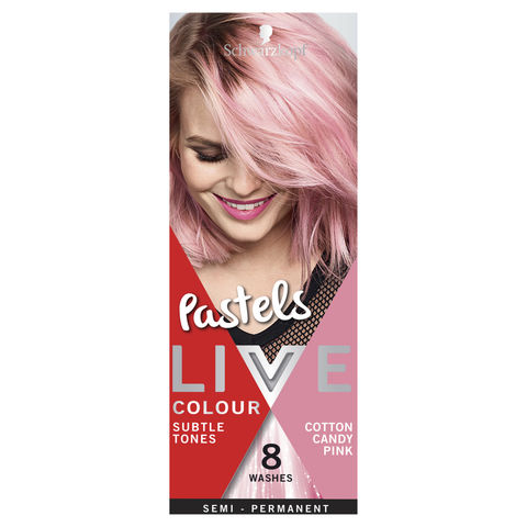 Schwarzkopf Cotton Candy Pink Live Colour Pastels Hair Colour Kmart - pastel pink hair roblox