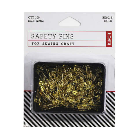 large gold safety pins