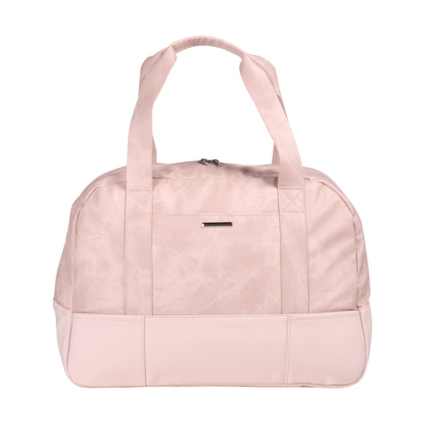 pink fluffy duffle bag