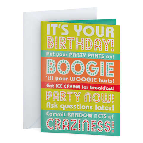 Hallmark Interactive Birthday Card with Extras - Boogie | Kmart