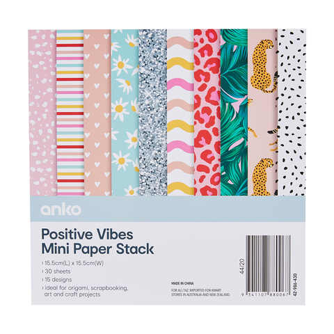 Positive Vibes Mini Paper Stack Kmart - roblox paper stack hat
