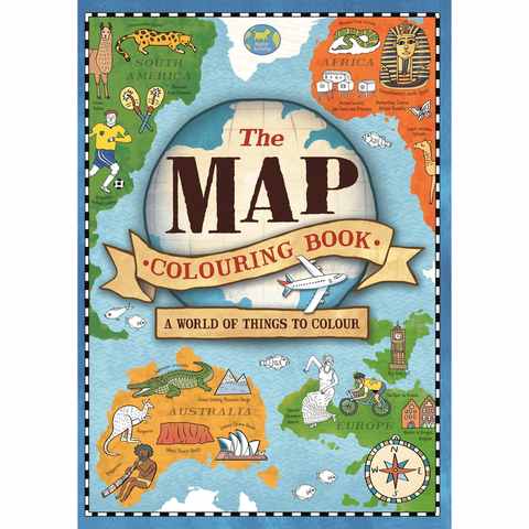 Download The Map Colouring Book: A World of Things to Colour by Natalie Hughes - Book | Kmart