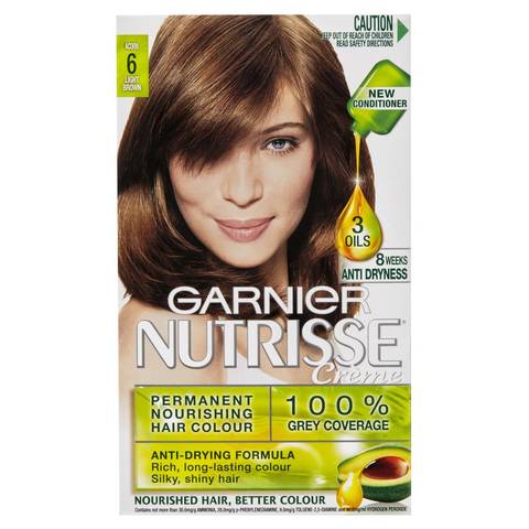 Garnier Nutrisse Creme Permanent Hair Colour 6 Acorn Light Brown Kmart - garnier roblox