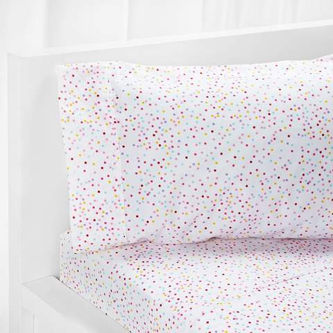 Printed Sheet Set - Single Bed, Confetti | Kmart