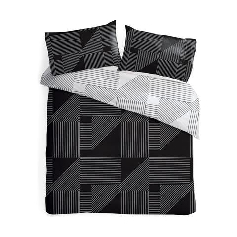 Linear Reversible Quilt Cover Set King Bed Kmart