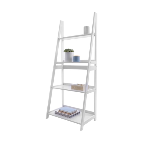 4 Tier Ladder Shelf White Kmart
