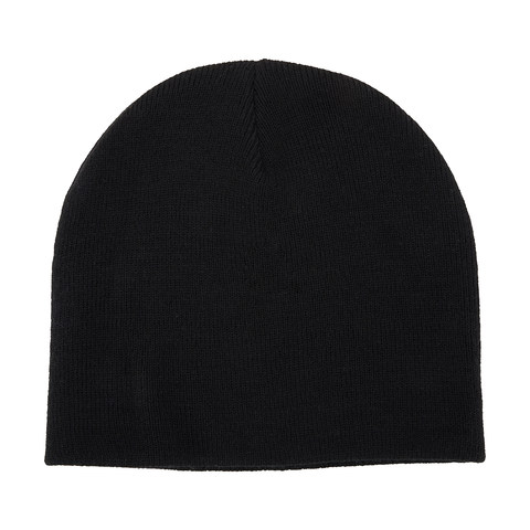 plain black bobble hat