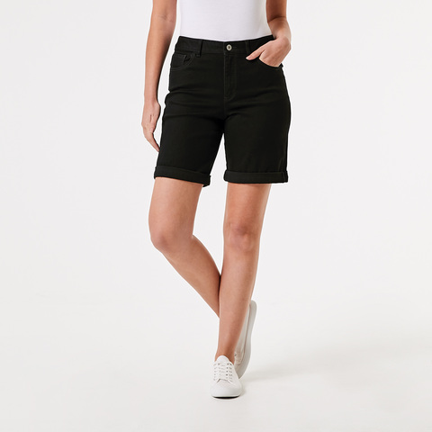 Denim Bermuda Shorts - Black | Kmart