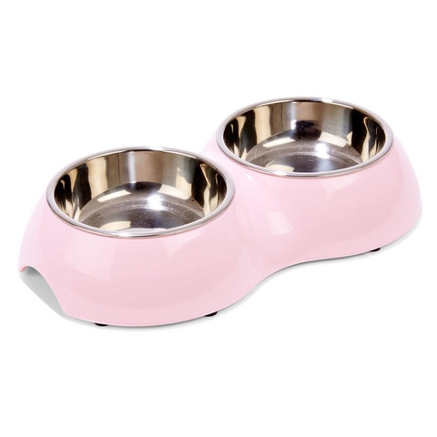 Twin Cat Bowl - Pink | Kmart