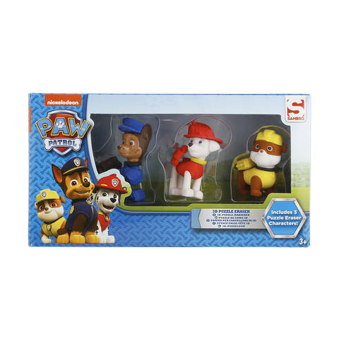 Paw Patrol 3 Pack 3D Erasers | Kmart