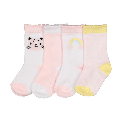 4 Pack Crew Socks | Kmart