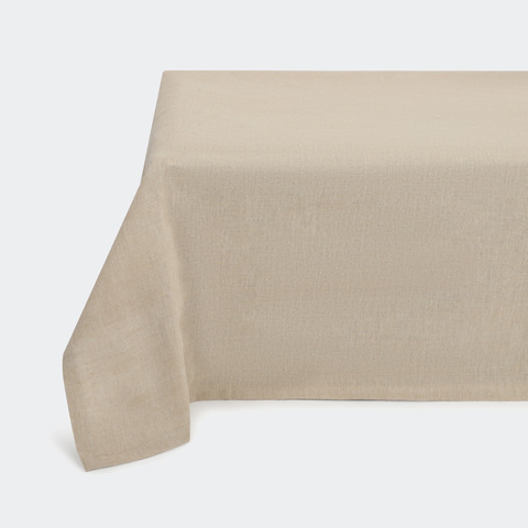 Beige Linen Look Tablecloth | Kmart
