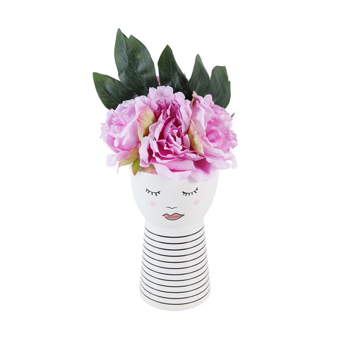 Tall Face Vase With Flowers Kmart