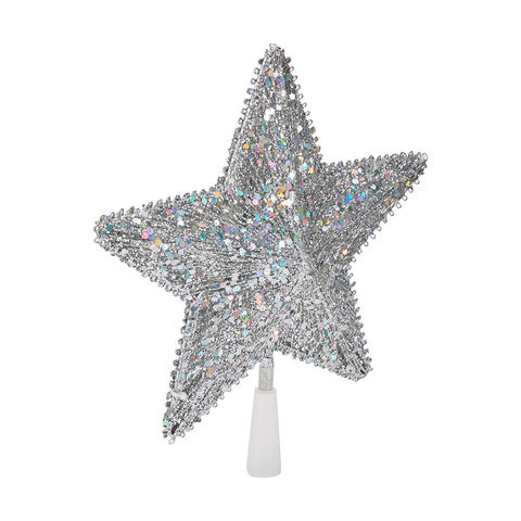 Light Up Glittered Star Tree Topper Kmart - glowing foil tree roblox