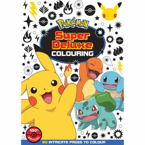 Pokemon Super Deluxe Colouring Book Kmart