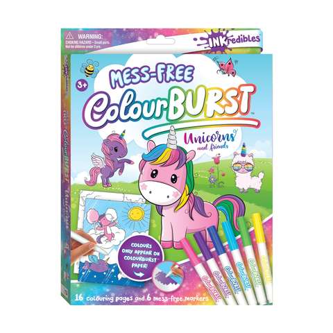 Download Inkredibles Mess Free Colourburst Unicorn And Friends Book Kmart