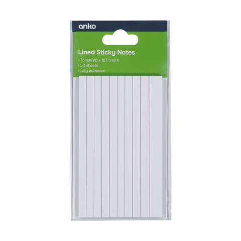 50 Pack Lined Sticky Notes Kmart - sticky notes roblox