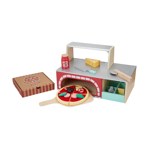 wooden pizza oven toy