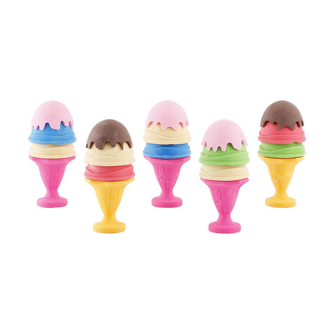 5 Piece Sundae & Ice Cream Erasers | Kmart