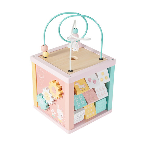 kmart wooden activity cube