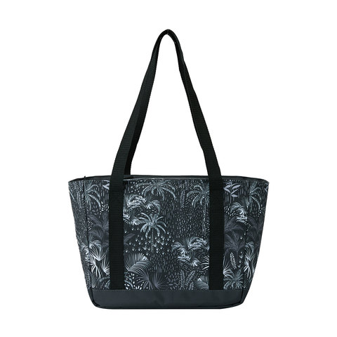 Black & White Tropical Large Insulated Lunch Tote | Kmart