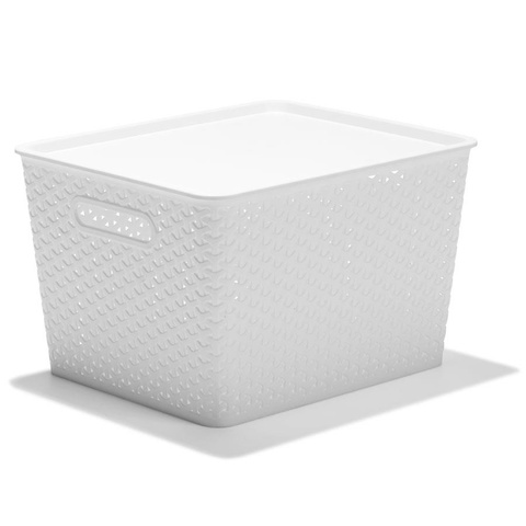 Storage Container With Lid Medium White Kmart