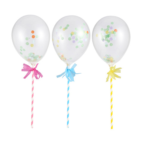 3 Pack Mini Balloon Cake Topper Kmart