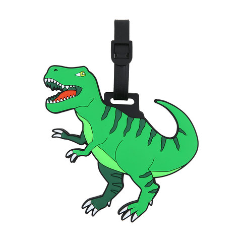 dinosaur luggage tag