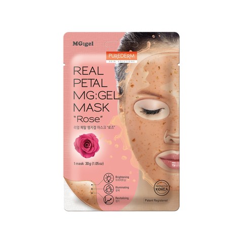 Purederm Real Petal Mg Gel Mask Rose 30g Kmart - petal lip kit roblox