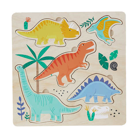 5 Piece Wooden Dino Reveal Puzzle | Kmart