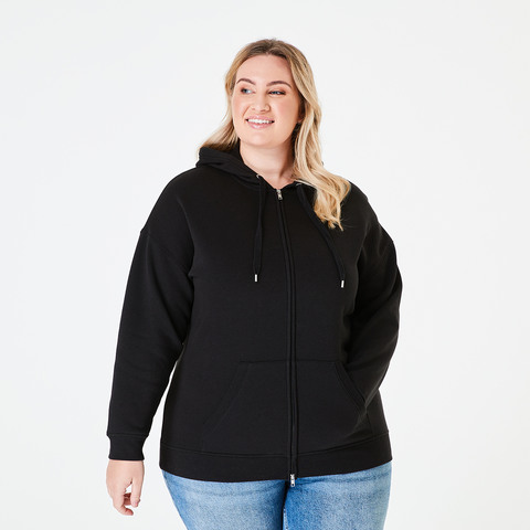 black zip up hoodie kmart