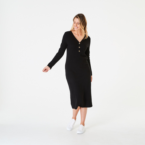 kmart black tiered dress