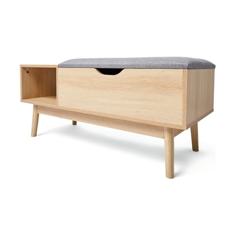 Oak Look Storage Bench | Kmart