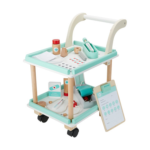 kmart wooden cleaning trolley