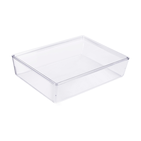 6L Smooth and Shiny Flat Clear Plastic Tub | Kmart