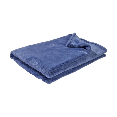 Plush Blanket - Single Bed, Blue | Kmart