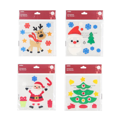 Christmas Gel Sticker - Assorted  Kmart