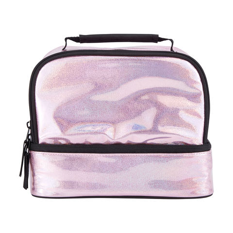 pink glitter lunch bag