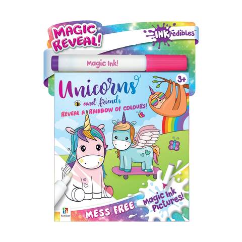 Inkredibles Magic Ink Unicorns And Friends Activity Book Kmart - magical rods roblox
