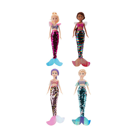 Mermaid Doll with Sequins - Assorted 