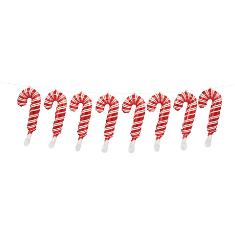 Candy Cane Foil Balloon Garland Kmart - candy cane bow tie roblox