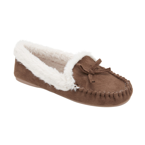 Microsuede Moccasin Slippers | Kmart
