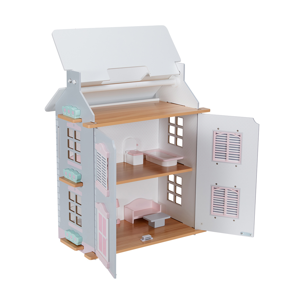 Wooden Cottage Dollhouse Kmart - roblox piano sheets dollhouse