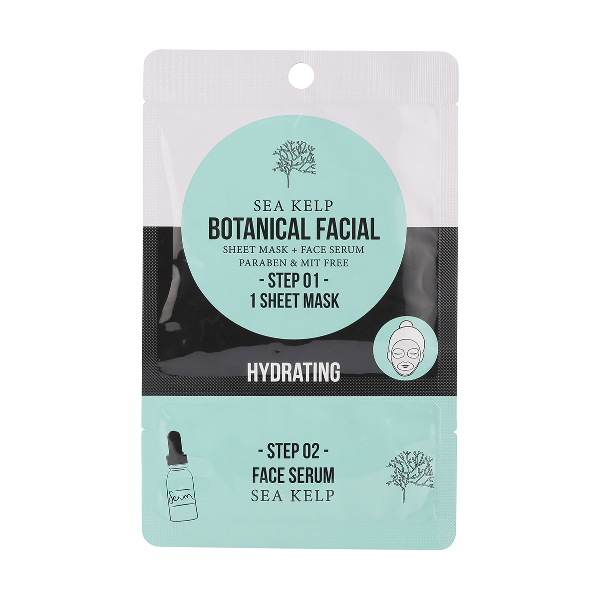 Sea Kelp Botanical Facial Sheet Mask + Face Serum | Kmart